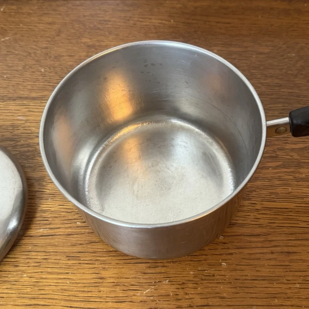 Revere Ware 2 Qt Copper Bottom Saucepan Rome NY USA Vintage Stainless Pot